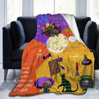 Hocus Pocus Helovino pledas Minkštas flanelis Sanderson seserys Pliušinis antklodė sofai, lovai Namų dekoras Dovana 150cm x 180cm