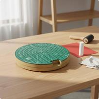 Table Tennis Rubber Cutting Mat Measurement Lines Alignment Grid Surface Angle Markers 29MM 29MM Rotating Table blue