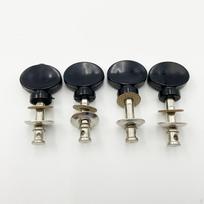 4 Pieces Ukulele Tuning Pegs Banjo Accessories Parts Replacement Machine Heads silver and black black