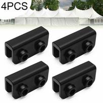 1Pc/4Pcs Rectangular Bracket 2-Way Fit For: Tent Gazebo Replacement Connector Spare Parts Rectangular Bracket Set Tent Accessory black