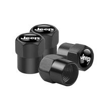 4Pcs Car Wheel Tire Valve Stem Covers Dustproof Caps Accessories For Jeep Grand Cherokee Wrangler JPB Gladiator Compass Renegade gray