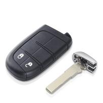 KEYYOU For Jeep Chrysler Dodge 2011-up Smart Remote Car Key Shell Case Cover Fob 2/3/4/5 Buttons Model 6 black