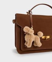 CHARLES & KEITH dirbtinio avikailio pudelio pakabukas Ck8-10870089 Multi/Regular brown