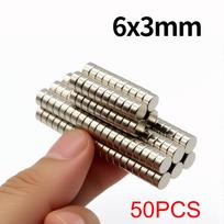 6x3 mm itin stiprus neodimio magnetas N35 NdfeB nuolatinis magnetinis imanas, apvalus, galingas magnetas, šaldytuvo magnetas