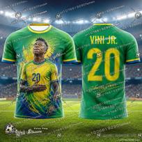 VINI JR. Fashion Football Superstar Fan Jersey Kids Adults Limited Commemorative Sports Tee For Match Training Daily Wear 130