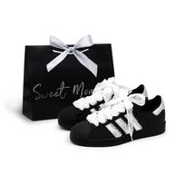 Adidas Originals SUPERSTAR Crow Made, Light Silver Ballet 2.0 Low top Skateboard Shoes Unisex Black Silver EG4959(Team52-S-BOX) 38⅔ white