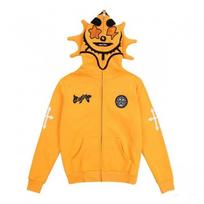 Men Long Sleeve Flame Pattern Hoodie Casual Pullover Hip Hop Street Hooded Sweatshirt XXXL beige