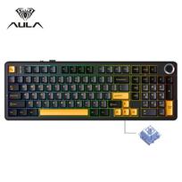 AULA F99 PRO Wireless Gaming Mechanical Keyboard 99 Keys Hot Swappable Gasket Structure 96% 8000mAh Battery Keyboard with Knob