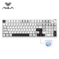 AULA F99 PRO Wireless Gaming Mechanical Keyboard 99 Keys Hot Swappable Gasket Structure 96% 8000mAh Battery Keyboard with Knob