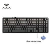 AULA F99 PRO Wireless Gaming Mechanical Keyboard 99 Keys Hot Swappable Gasket Structure 96% 8000mAh Battery Keyboard with Knob