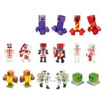 Minecraft Building Blocks Figures, Creeper Skeleton Zombie, Compatible Bricks, Toy Gift