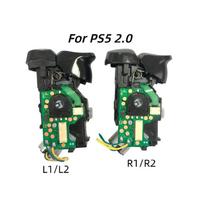 Trigger Module Assembly for PS5 Game Controller L1 R1 L2 R2 Left Right Triggers Buttons with Vibration Motor Replacement 5 FOR 2.0 black