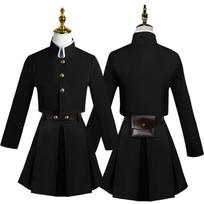 S-3XL Kugisaki Nobara Cosplay Costume with Waist Bag Anime Jujutsu Kaisen Girls Women Dress Black / Blue Uniform Outfit Suit Set XXXL black