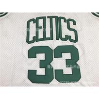 Boston Celtics NBA Basketball Jersey 33 Larry Bird Fan Shirt Cotton Sportswear Men Women Green White Black XXL white