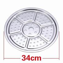 Compartment Boiler Steaming Plate Stainless Steel Steamed Rice Cooker Rack Cooker Canning Rack 34cm
