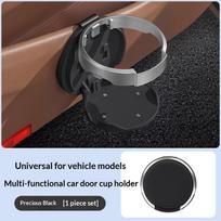 Collapsible Car Door Mount Cup Holder Foldable Back Clip Universal Auto Cup Mount Storage Fixed Cup Support Bracket Space-Saving Black black
