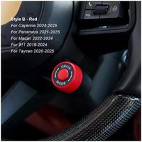 Sport Chrono vairo mygtukas Porsche Cayenne/Panamera Macan/911 718/Taycan 2017-2025 SC režimo jungiklio rinkinys Plug Play B Red