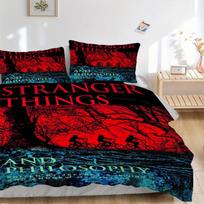 Stranger Things Philosophy Print 3Pcs Bedding Setduvet Cover With 2 Bedropillowcase Home Birthday Gift 135cmx200cm