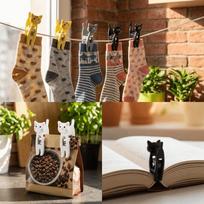 6Pcs Cartoon Shape Cute Windproof Clips Plastic Sealing Clips Memo Paper Clips  Food Bag Sealing balta
