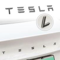 1 vnt. 3D ABS logotipas Tesla emblema raidės Automobilio bagažinės ženklelis Galinės raidės etiketė Galvanizuota MODELIUI 3 MODEL S X Modifikuoti priedai gray