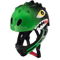 Kids Helmet and Knee Pad Set Full Face Safety Headgear Adjustable Protective green