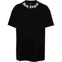 PALM ANGELS Neck Logo T Shirt PMAA001F24JER0071003 XL black