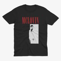 McLovin Scarface Parody T Shirt, Superbad Graphic Tee, Gangster Movie Parody Shirt, Funny Comedy T Shirt, McLovin Fan Gift M white