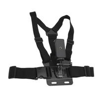 Action Camera Chest Mount Safety Adjustable Sports Camera Chest Strap for Surfing Skiing Skateboarding Cycling black