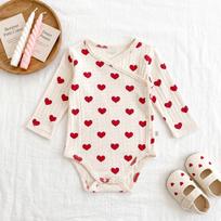 Cute Newborn Baby Girl Cotton Long Sleeve Nordic Style Romper And Pants 90cm abrikosas