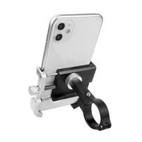 Electric Bike Phone Stand Bicycles Phone Clamps Scooter Phone Clip Adjustable Nonslip Cycling Brackets Enduring juoda/sidabras