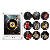 Rotating Disc Music Box Night Light with -Activated Singing Function and Refrigerator One Size gray