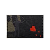 Blackbeard Skull Reflective Fabric Morale Patch with Velcro M00199-4 black