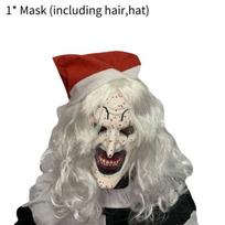 2024 Terrifier 3 Mask Disturbing Black And White Killer Clown Costume Latex Mask Style D beige
