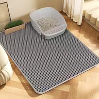 70x120cm Cat Litter Mat Water Urine Proof Double Layer Pet Foldable Cat Litter Trapping Pet Carpet Bed Pads Pet Clean Supplies 40x50cm pilka