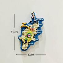 Greece Rhodes Island Resin Fridge Magnet Stickers Travel Souvenir Gift Landscape Refrigerator Magnet Home Kitchen Decor