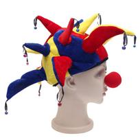 Halloween costume clown headgear funny clown performance Performance props clown hat+Nose Average Size red
