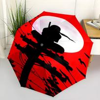 1 vnt. Automatiškai susilankstantis skėtis - Naruto raštas Nešiojamas sulankstomas dizainas su 8 stipinais Kalėdinės gimtadienio dovanos multicolor black