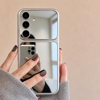 Veidrodinis telefono dėklas, skirtas Samsung Galaxy S26 S23 S24 S25 Ultra FE Dėklas A57 5g A16 A56 A37 A17 A26 A55 A54 A07 A36 Didelis langas Dangtelis Galaxy S26 Ultra