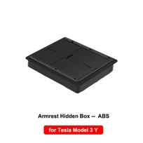 Storage Box for Tesla Model Y 2020-2024 Model 3 2019-2023 Center Console Armrest Trays Hidden Box Webcam Cover Car Accessories black