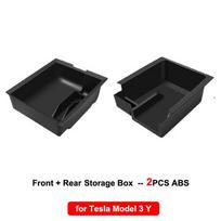 Storage Box for Tesla Model Y 2020-2024 Model 3 2019-2023 Center Console Armrest Trays Hidden Box Webcam Cover Car Accessories
