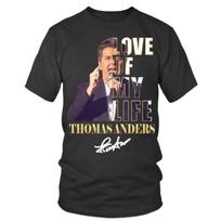 Mano gyvenimo meilė Thomas Anders Senoviniai madingi vyriški marškinėliai XL juoda