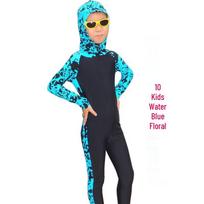 Shabate Kids' Quick-Dry Sun Protection Swimsuit - Unisex One-Piece Jellyfish Suit XL blue