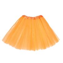 Women Classic Pleated Dance Party Lolita Petticoat Tutus Skirt Ballet Skirts Puffy Skirts oranžinė