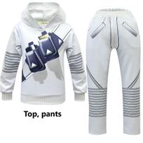 Kids Electronic Sound Singer DJ Marshmello Costume Girls Boys Halloween Christmas Cosplay Party Costume Hoodie set 160cm (13-14Y)