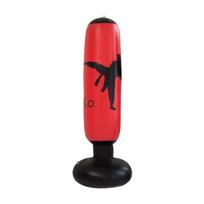 160cm Inflatable Boxing Punch Bag Kick MMA Training Sandbag raudona