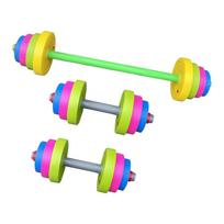 3Pcs Kids Dumbbells Set Children Barbell Strength Training Arm Bodybuilding Home Early yellow