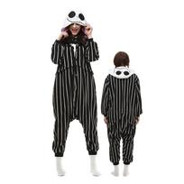 Disney Jack Kaukolės Unisex Animacinis Kombinezonas Pižama, Šalta Žieminė Kombinezoninė Pižama, Helovino Kostiumas, Aukštos Kokybės Vaidmenų Žaidimo Kostiumas. L black