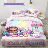 Name Custom Gabby Pattern Bedding Set Quilt Cover Pillowcase Home Decor Gift (1 * duvet cover + 2 * pillowcase, without core) 140x200cm