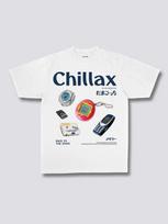 White Y2K 2000s Retro Gadgets Tamagotchi Chillax Letter Oversize Tee 100 gray