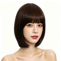 Cosplay Vibrant Bob Wig Fluffy Short Straight Bob Hair Halloween Colored Bangs Wig  Themed Events kava